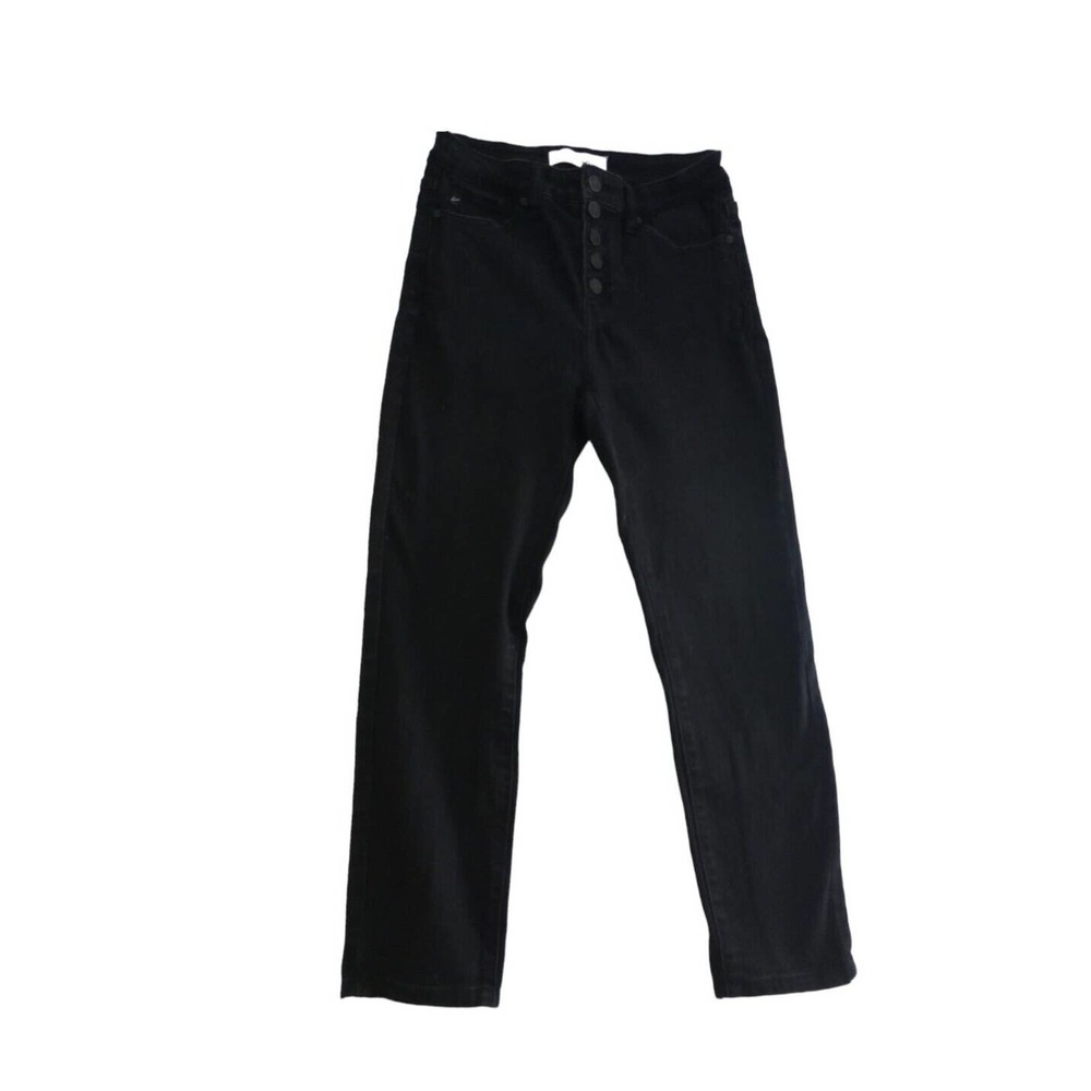 Kancan Signature Black‎ Stretch Skinny Exposed Button Fly Denim Jeans Size 27